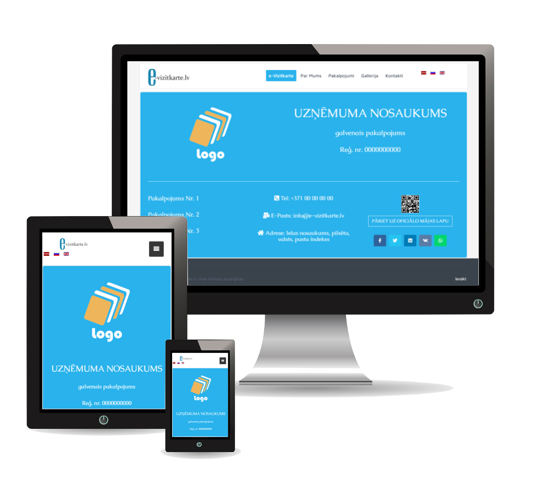 WEB VIZĪTKARTES PRIEKŠROCĪBAS