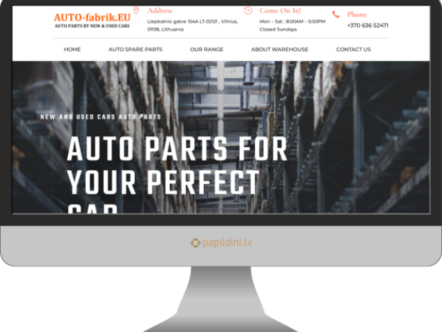 Склад Auto-Fabrik - Landing Page