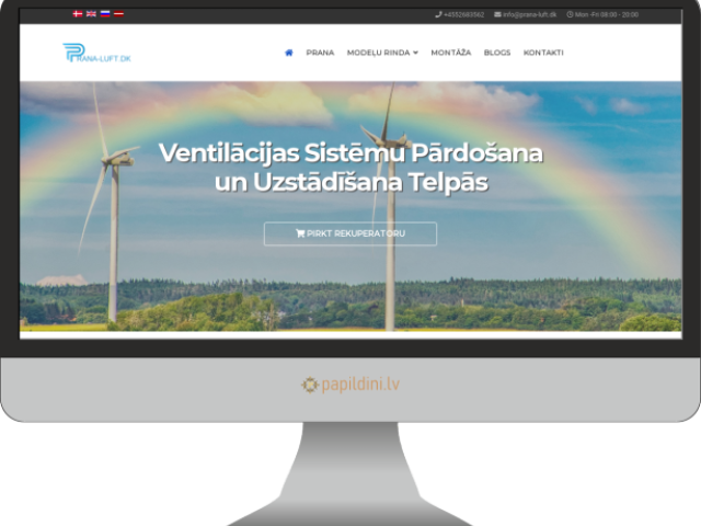 Разработка сайта для компании по установке и продаже рекуператоров