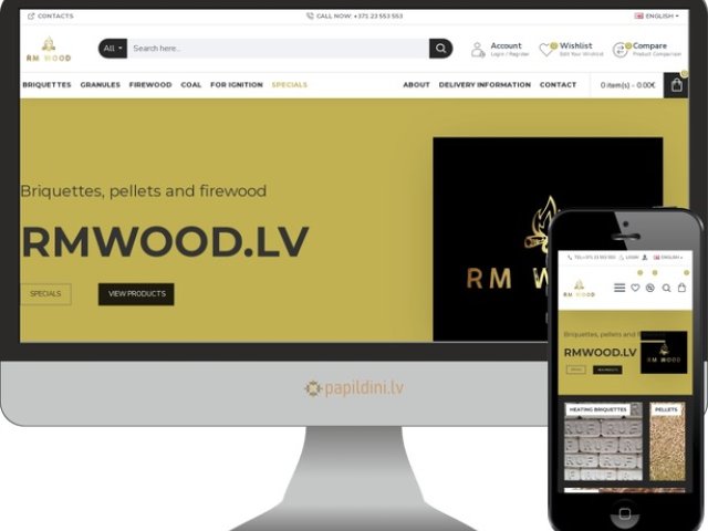 Интернет-магазина по продаже отопительных продуктов RMwood