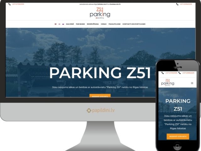 Лэндинг сайт для автостоянки z51parking